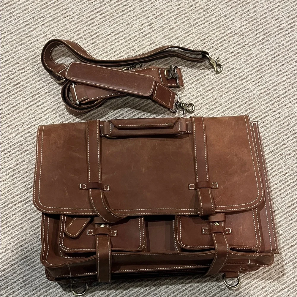 Brown Leather Men's Bag